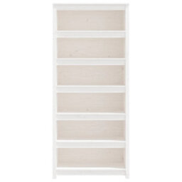 Vidaxl Book Cabinet White 80X35X183 Cm Solid Wood Pine Book Cabinets - thumbnail 5