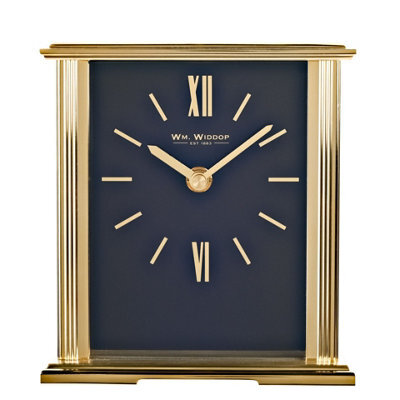 WILLIAM WIDDOP Wm.widdop Gold Mantel Clock Navy Blue Dial