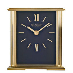 WILLIAM WIDDOP Wm.widdop Gold Mantel Clock Navy Blue Dial