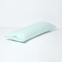 Homescapes Light Blue Egyptian Cotton Ultrasoft Body Pillowcase 330 Tc - thumbnail 3