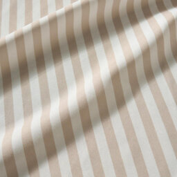 Ohs Stripe Frill Voile Net Curtain Pair Window Panels Slot Top Set - Natural - thumbnail 6