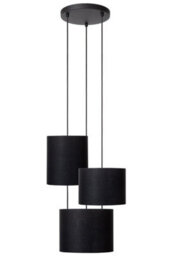 Lucide Maya - Pendant Light - 46 Cm - 3Xe27 - Black - thumbnail 3