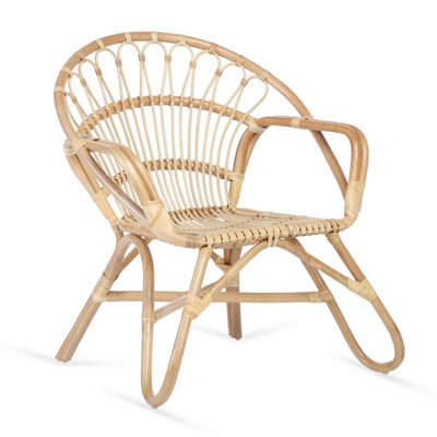 Desser Nordic Indoor Rattan Chair In Natural (H)84Cm X (W)83Cm X (D)72Cm - image 1