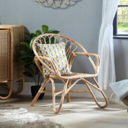 Desser Nordic Indoor Rattan Chair In Natural (H)84Cm X (W)83Cm X (D)72Cm - thumbnail 2