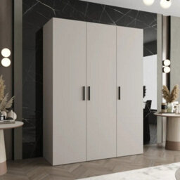 Arte Bari I Hinged Door Wardrobe 150Cm In Cashmere - Elegant, Soft-Close Storage In A Contemporary Neutral - thumbnail 1