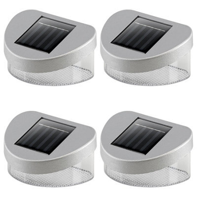 Geezy Solar Powered Led Garden Fence Lights Waterproof Outdoor Wall Lights Set Of 4 - image 1