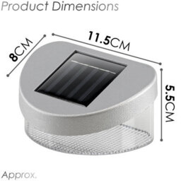 Geezy Solar Powered Led Garden Fence Lights Waterproof Outdoor Wall Lights Set Of 4 - thumbnail 9