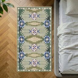 Decoranddecor Rug, Washable Rugs, Bedroom Kitchen Rugs, 80X150Cm, Non-Slip, Pet Friendly, Low Pile, Geometric Rug - Sore - thumbnail 1