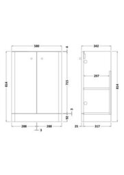 Hudson Reed Core Floor Standing Vanity Unit - thumbnail 2
