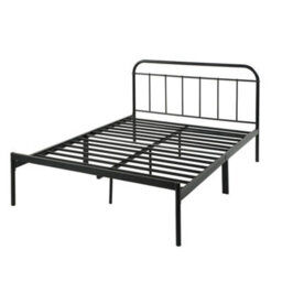 SlumberWorx Ashwell Modern Four 4 Poster Black Small Double Metal Bed Frame - thumbnail 6