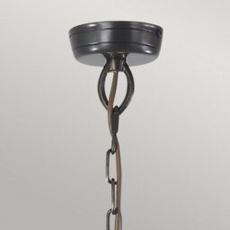 Luminosa Lighting Elstead Mansion House 3 Light Outdoor Ceiling Chain Lantern Brass Ip44, E14 - thumbnail 2