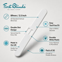 "First Blind Vertical Blind Weights Repair Kit 89mm (3.5"") 50 Bottom Weights, 50 Top Hangers, 10M Beaded Chain" - thumbnail 4