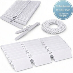 "First Blind Vertical Blind Weights Repair Kit 89mm (3.5"") 50 Bottom Weights, 50 Top Hangers, 10M Beaded Chain" - thumbnail 2
