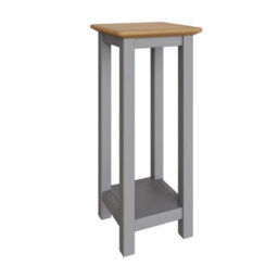 Fwstyle Oak Tall Side Table Grey Ready Assembled - thumbnail 4