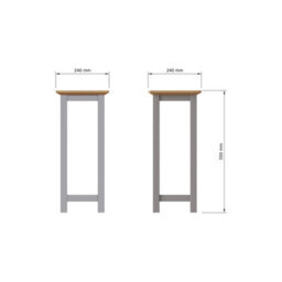 Fwstyle Oak Tall Side Table Grey Ready Assembled - thumbnail 7