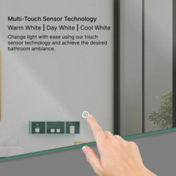 Royal Bathrooms Enso 800 X 600mm Round Led Illuminated Bathroom Twin Mirror - Anti-Fog - thumbnail 5