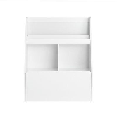 Sobuy Kmb83-W, Children Kids Bookcase Book Shelf Toy Shelf Storage Shelf Organizer With Storage Chest On Wheels,white,w80Xd40Xh100 - image 1