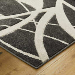 Melrose Salerno Scribble Black White Abstract Design X-Large Indoor Area Rug 200/285Cm - thumbnail 4