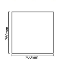 Sia Sp70Gy 70Cm X 75Cm Grey Toughened Kitchen Glass Splashback - thumbnail 2