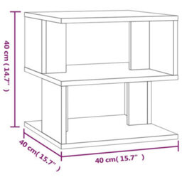 Berkfield Side Table Grey Sonoma 40X40X40 Cm Engineered Wood - thumbnail 7