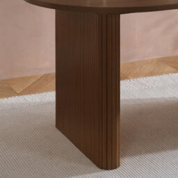 Birlea Axel Oval Fluted Dining Table Walnut - thumbnail 6