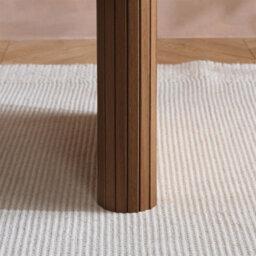 Birlea Axel Oval Fluted Dining Table Walnut - thumbnail 7