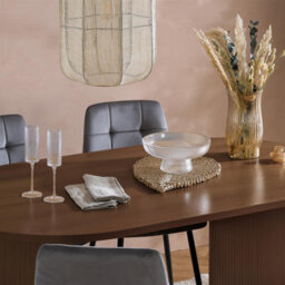 Birlea Axel Oval Fluted Dining Table Walnut - thumbnail 3