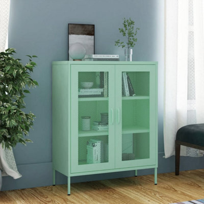 Vidaxl Storage Cabinet Mint 80X35X101.5 Cm Steel - image 1