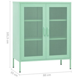 Vidaxl Storage Cabinet Mint 80X35X101.5 Cm Steel - thumbnail 9