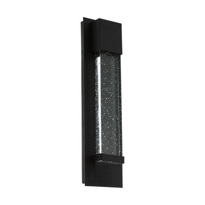 Stylish Ip44 Outdoor Wall Light With Black Bubble Glass And Built-In Led - image 1