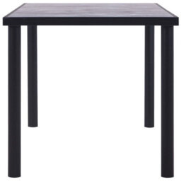 Berkfield Modern Dining Table Black And Concrete Grey 160X80X75 Cm Mdf - thumbnail 3
