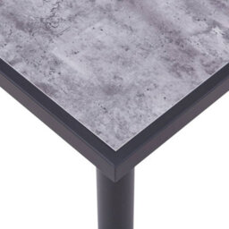 Berkfield Modern Dining Table Black And Concrete Grey 160X80X75 Cm Mdf - thumbnail 4