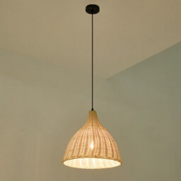 Living And Home 60W Rattan Semi-Open E27 Socket Ceiling Lamp Pendant Light With 3-Colour Dimming - thumbnail 2