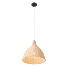 Living And Home 60W Rattan Semi-Open E27 Socket Ceiling Lamp Pendant Light With 3-Colour Dimming - thumbnail 3