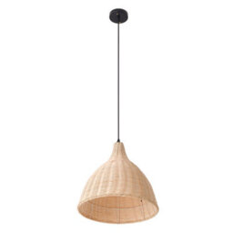 Living And Home 60W Rattan Semi-Open E27 Socket Ceiling Lamp Pendant Light With 3-Colour Dimming - thumbnail 1