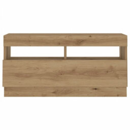 Berkfield Tv Cabinet With Led Lights Artisian Oak 80X35X40 Cm Engineered Wood - thumbnail 5