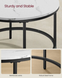 LEDREM Coffee Table, Living Room Table, Sofa Cocktail Table, Tempered Glass Storage Shelf, Easy To Assemble, Modern Style - thumbnail 6