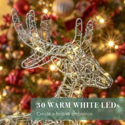 The Christmas Workshop Silver Reindeer Christmas Tree Topper - thumbnail 3