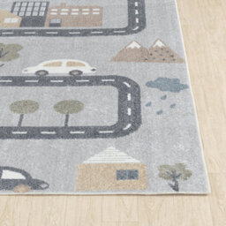 Livabliss Lillian-Kids Beige Grey Orange Blue Washable Rug For Children's Rooms 140 X 200 Cm Easy Care, Non Shedding - thumbnail 5