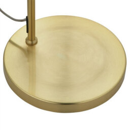 First Choice Lighting Fabia - Satin Brass And Clear Glass 152Cm Floor Lamp - thumbnail 4
