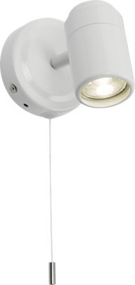 Luminosa Lighting Luminosa Gu10 Single Spotlight - Matt White 230V Ip44 20W - image 1