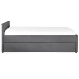Beliani Trundle Bed Fabric Marmande 90 X 200 Cm (Eu Single) Dark Grey - thumbnail 7
