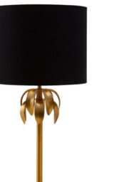 Orsina Metallic Table Lamp With Sculpted Gold Leaves, Vertical Decorative Lamp, Artistic Lighting For Entryway - thumbnail 4
