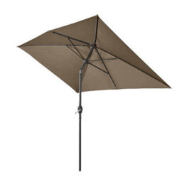VRUC Outdoor Patio Garden Parasol Sun Shade Umbrella With Crank Handle & Tilt 2X3M Taupe - thumbnail 2