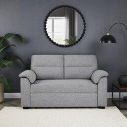 Tivoli 2 Seater Pull Out Sofa Bed In Soft Woven Fabric  Grey - thumbnail 2