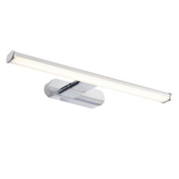Anson Lighting Cuba Bathroom Wall Light Finished In Chrome Effect And Frosted Plastic