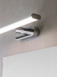Anson Lighting Cuba Bathroom Wall Light Finished In Chrome Effect And Frosted Plastic - thumbnail 7
