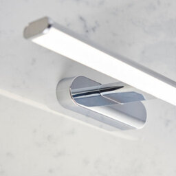 Anson Lighting Cuba Bathroom Wall Light Finished In Chrome Effect And Frosted Plastic - thumbnail 6