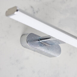 Anson Lighting Cuba Bathroom Wall Light Finished In Chrome Effect And Frosted Plastic - thumbnail 5