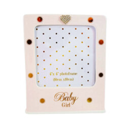 "Mad Dots Photo Frame 4X4"" - Baby Girl" - thumbnail 1